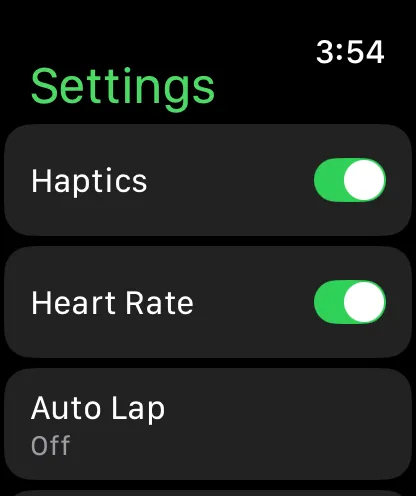 Stopwatch Max settings page