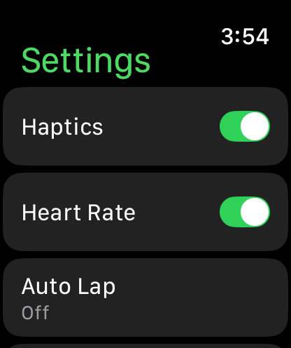 Stopwatch Max settings page
